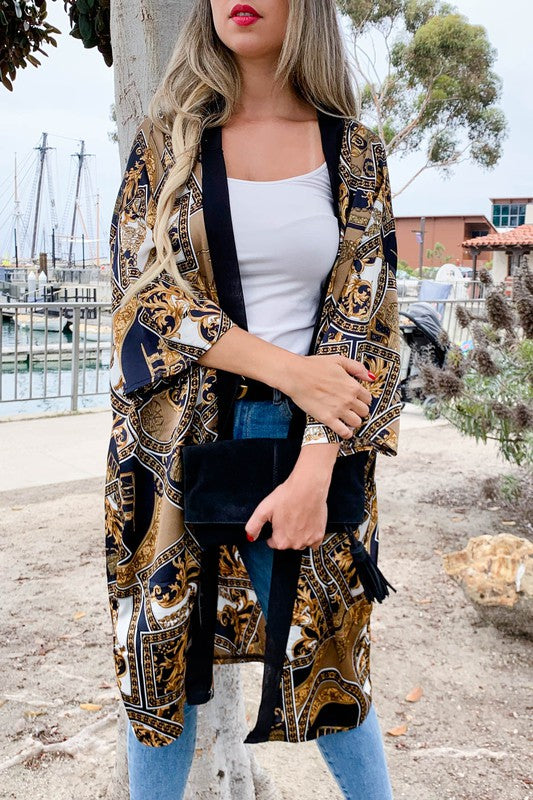 Multi Classy Printed Kimono