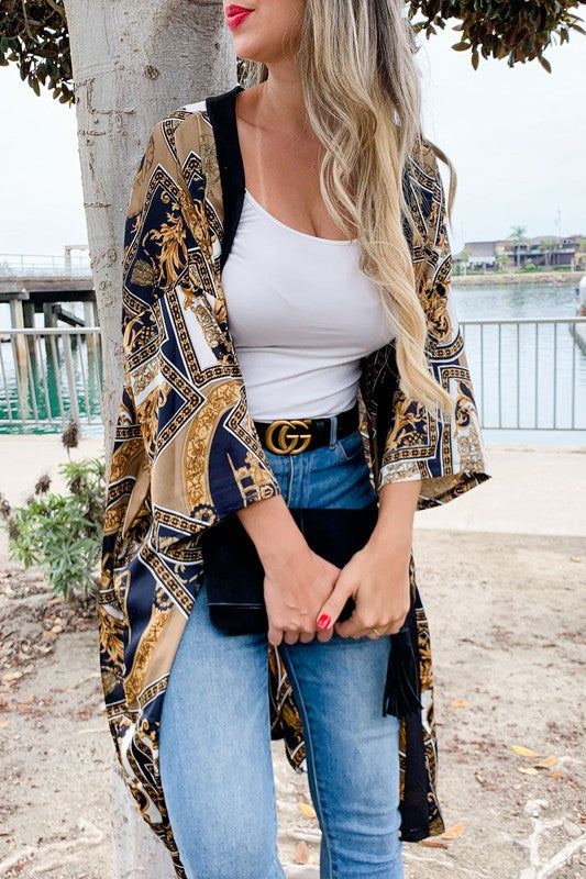 Multi Classy Printed Kimono