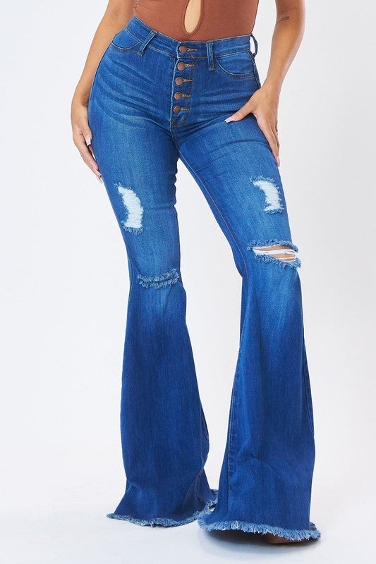 Distressed Bell Bottoms