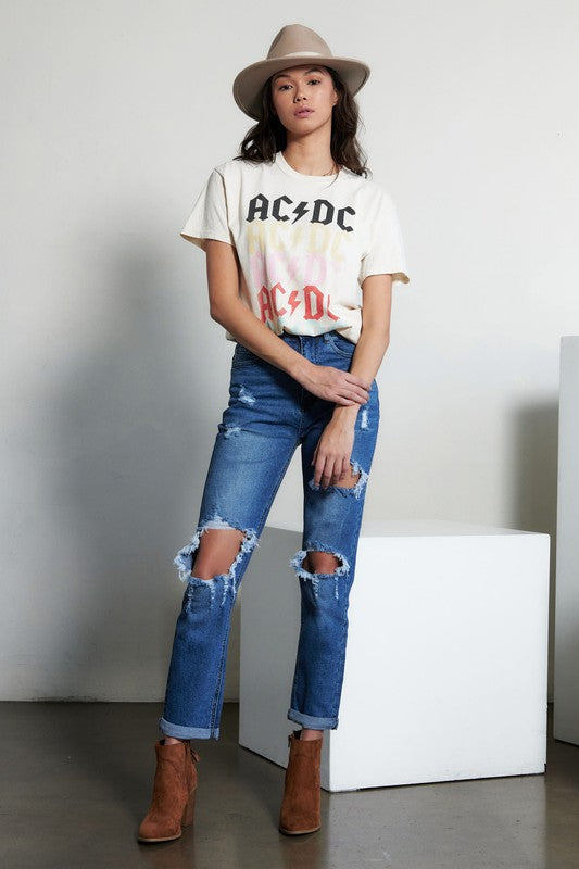 Distressed Boyfriend Jeans