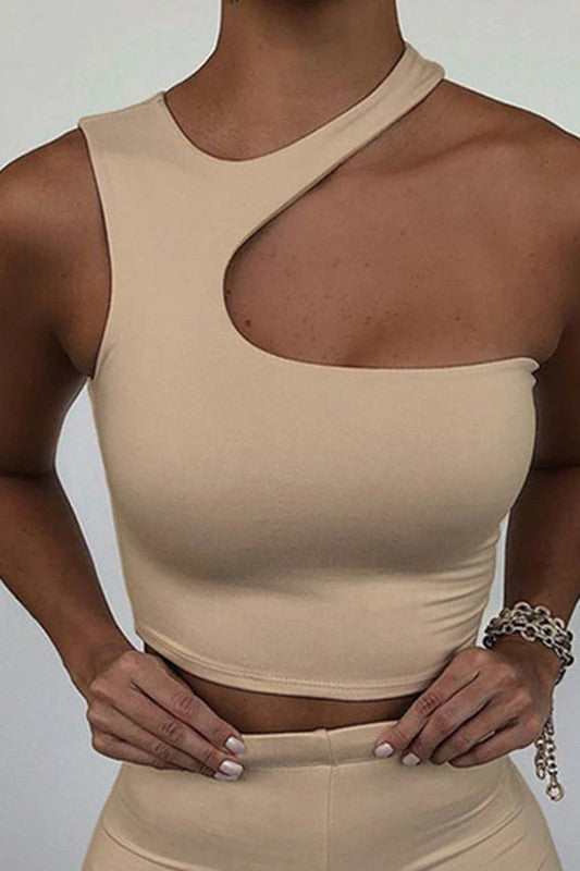 Salome Crop Top (Khaki)