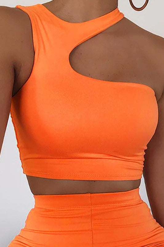 Salome Orange Crop Top